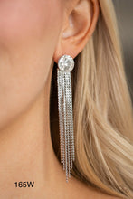 Load image into Gallery viewer, Paparazzi “Level Up” White Post Earrings - Cindysblingboutique
