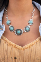 Load image into Gallery viewer, Paparazzi “Homestead Harmony” Blue Necklace Earring Set
