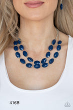 Load image into Gallery viewer, Paparazzi “Max Volume” Blue - Necklace Earring Set
