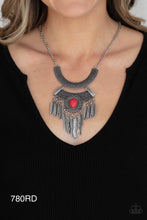 Load image into Gallery viewer, Paparazzi “Desert Devotion” Red Necklace Earring Set
