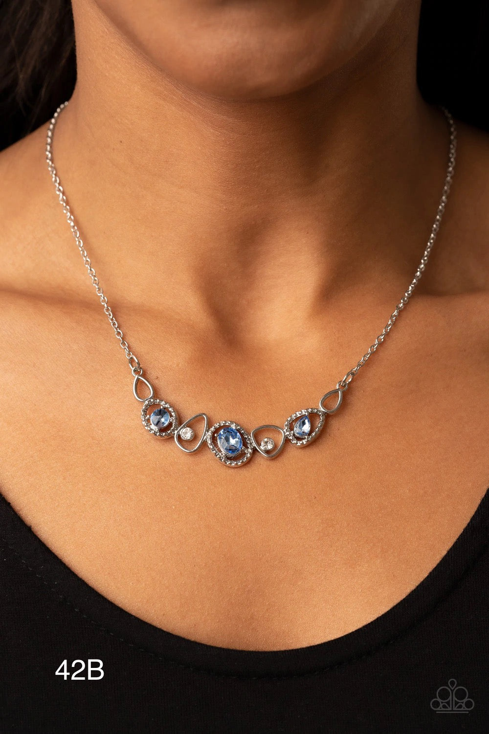 Paparazzi “Celestial Cadence” Blue Necklace Earring Set