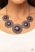 Load image into Gallery viewer, Paparazzi “Detail Oriented” Purple Necklace Earring Set - Cindysblingboutique
