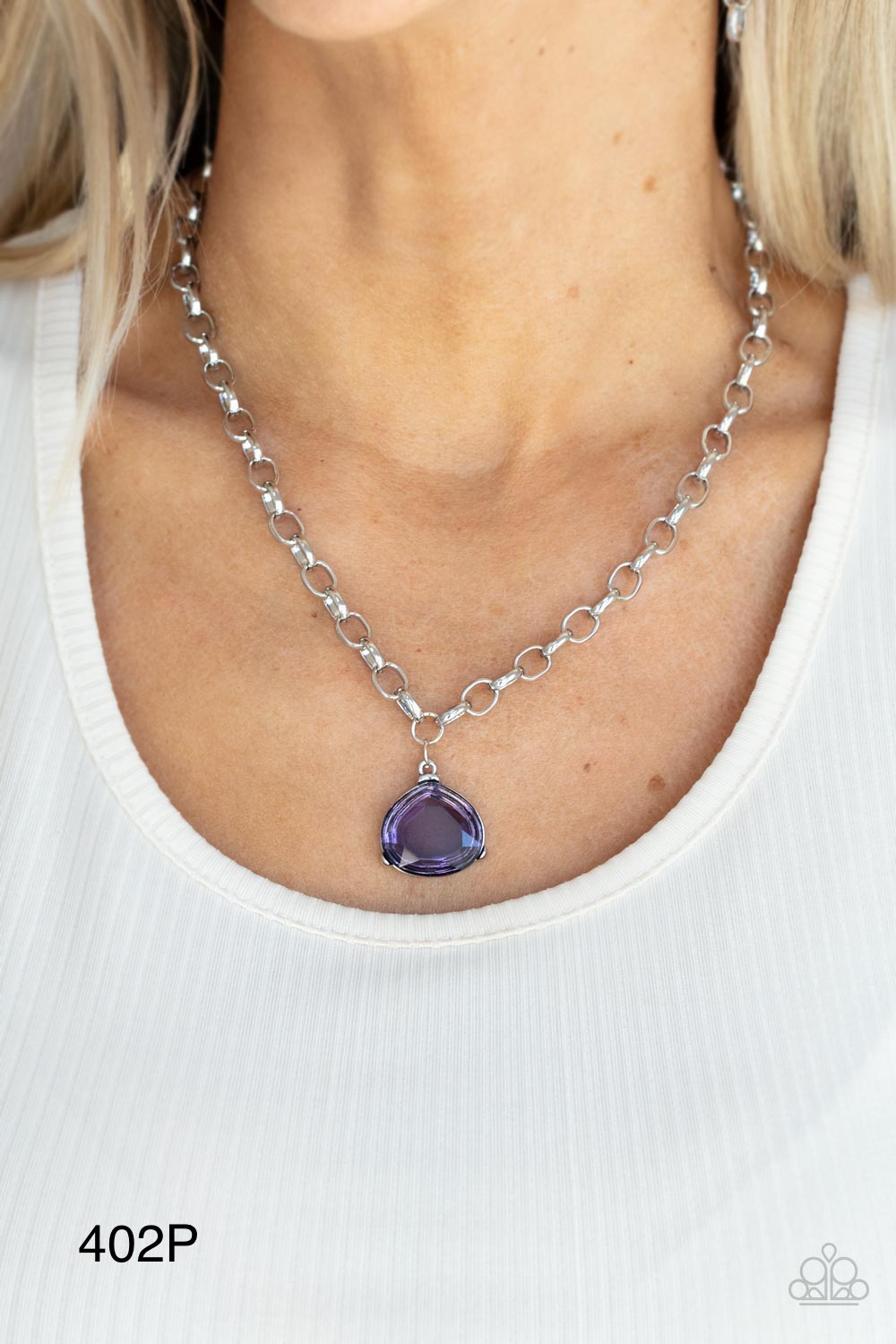 Paparazzi “Gallery Gem” Purple Necklace Earring Set