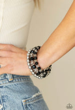 Load image into Gallery viewer, Paparazzi “Gimme Gimme” Black Coil Wrap Bracelet
