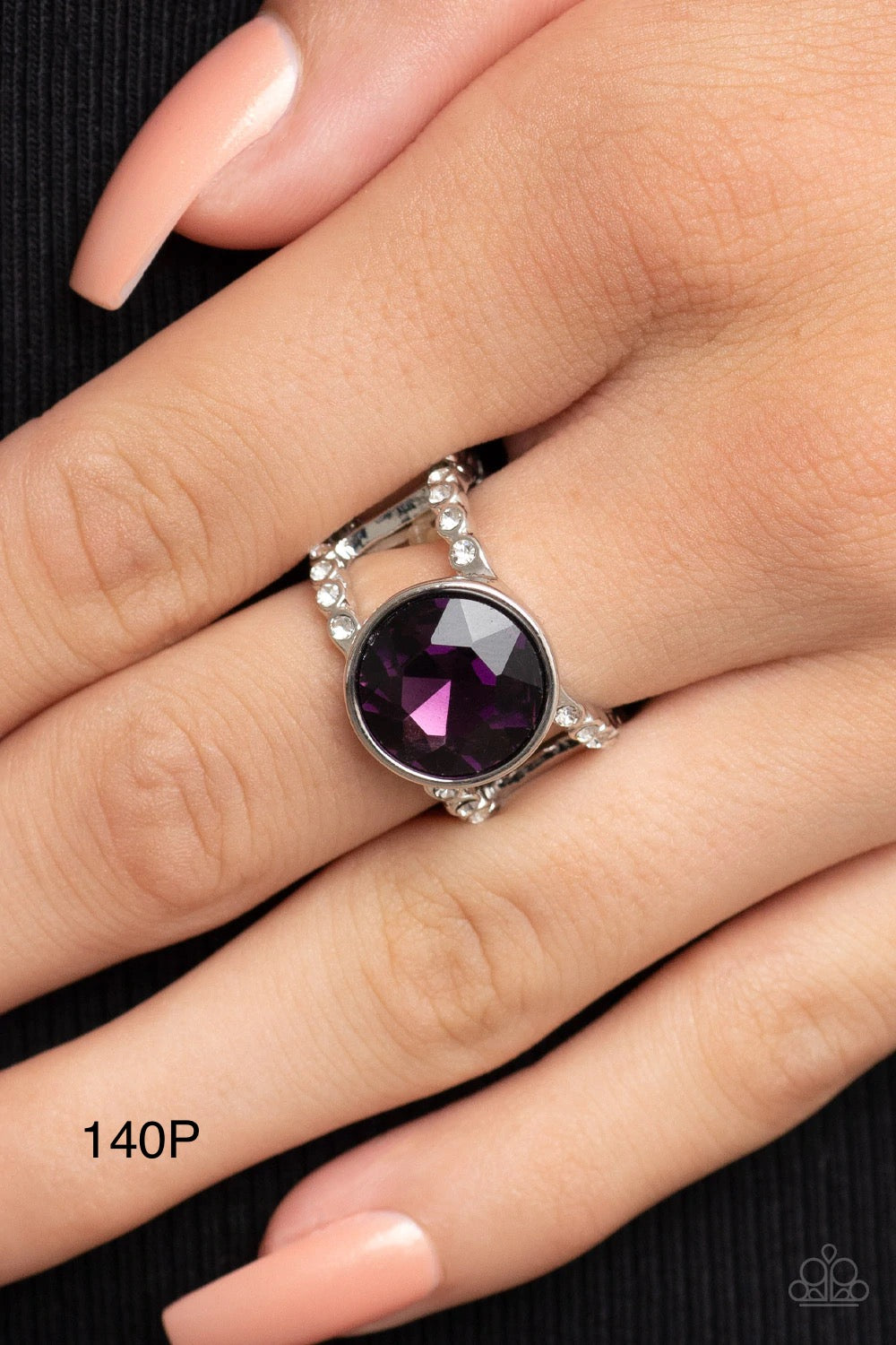Paparazzi “High Roller Sparkle” Purple Stretch Ring