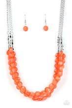 Load image into Gallery viewer, Paparazzi “Pacific Picnic” Orange Necklace Earring Set - Cindysblingboutique
