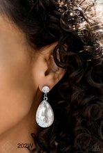 Load image into Gallery viewer, Paparazzi “Debutante Dazzle” White Post Earrings
