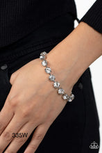 Load image into Gallery viewer, Paparazzi “A-Lister Afterglow” - White - Adjustable Bracelet
