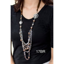 Load image into Gallery viewer, Paparazzi &quot;All The Trimmings&quot; Brown - Blockbuster Necklace Earring Set
