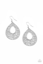 Load image into Gallery viewer, Paparazzi “Airy Applique” White - Dangle Earrings
