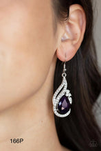 Load image into Gallery viewer, Paparazzi “Dancefloor Diva” Purple Dangle Earrings - Cindysblingboutiqe
