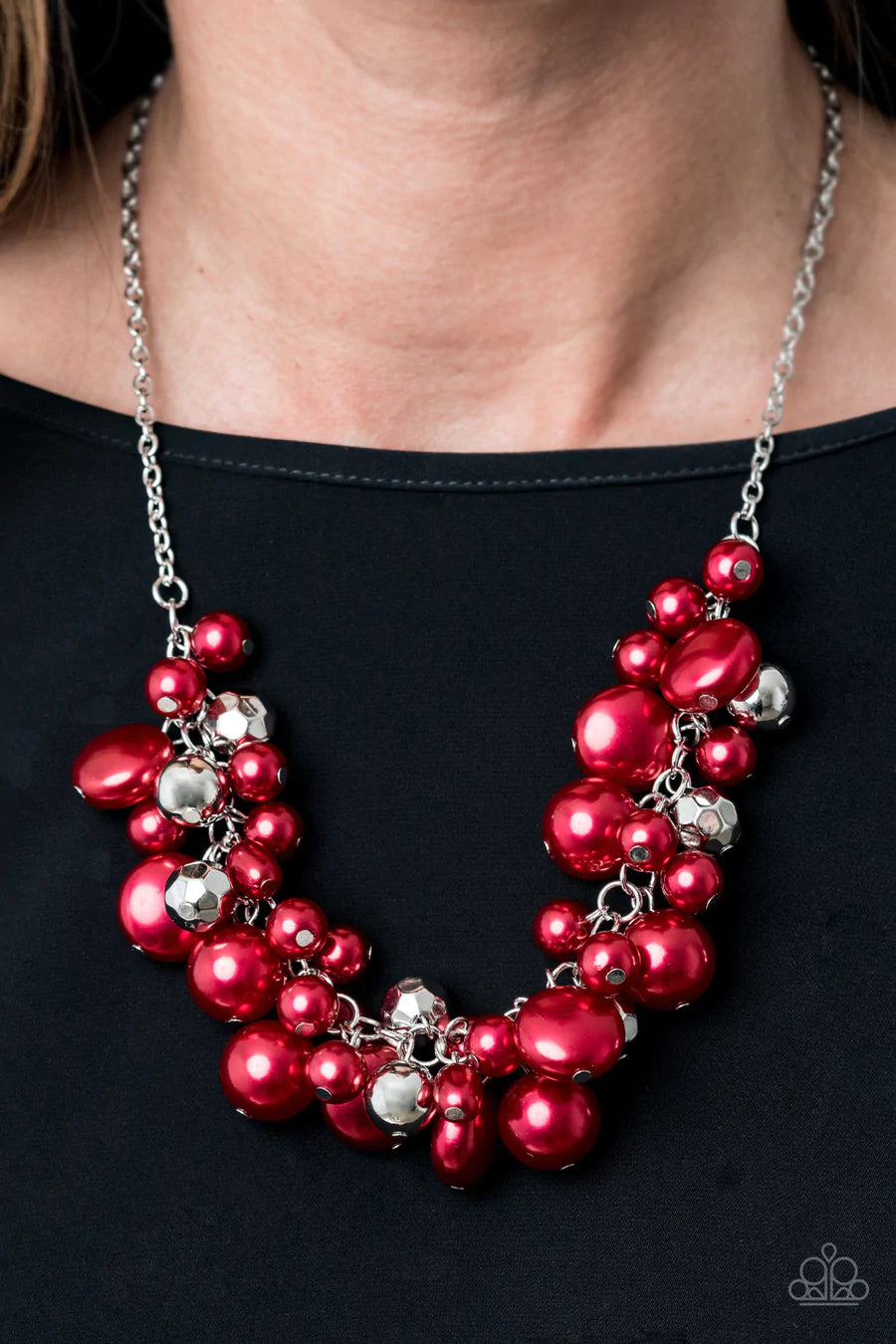 Paparazzi “Battle of Bombshells” Red Rocks” Red Necklace Earring Set