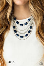 Load image into Gallery viewer, Standout Strands Blue Necklace Earring Set - Cindys Bling Boutique
