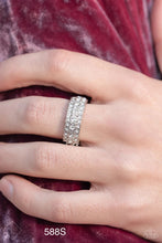 Load image into Gallery viewer, Paparazzi “BLING of the Ball” White - Stretch Ring
