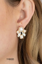 Load image into Gallery viewer, Paparazzi “Royal Reverie“ Gold Post Earrings
