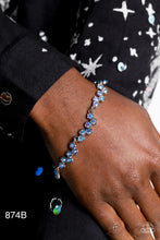 Load image into Gallery viewer, Paparazzi “Flatter Yourself” Blue Clasp Bracelet
