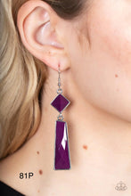 Load image into Gallery viewer, Paparazzi “Hollywood Harmony” Purple Dangle Earrings
