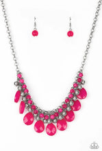 Load image into Gallery viewer, Paparazzi “Trending Tropicana” -  Pink Necklace Earring Set
