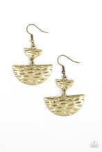 Load image into Gallery viewer, Paparazzi &quot;Triassic Triangles&quot; Brass - Dangle Earrings
