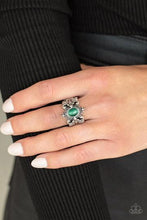 Load image into Gallery viewer, Paparazzi “Reformed Refinement” Green Stretch Ring - Cindys Bling Boutique
