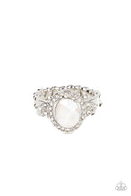 Load image into Gallery viewer, Paparazzi “Dazzling I Do&#39;s” White Stretch Ring -Cindysblingboutique
