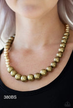 Load image into Gallery viewer, Paparazzi “Power To The People” Necklace Earring Set - Brass
