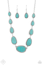 Load image into Gallery viewer, Paparazzi “Elemental Eden” Blue Necklace Earring Set
