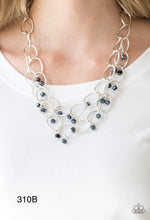 Load image into Gallery viewer, Paparazzi “Yacht Tour” Blue Necklace Earring Set
