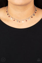 Load image into Gallery viewer, Paparazzi “Little Lady Liberty” Red Choker Necklace Earring Set
