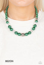 Load image into Gallery viewer, Paparazzi “The NOBLE Prize” Green Necklace Earring Set - Cindysblingboutiqe
