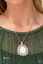 Load image into Gallery viewer, Paparazzi “Sahara Sea” Copper Necklace Earring Set
