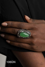 Load image into Gallery viewer, Paparazzi “Mystical Mambo” Green Stretch Ring
