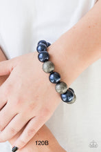 Load image into Gallery viewer, Paparazzi “Humble Hustle” Blue Stretch Bracelet
