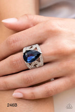 Load image into Gallery viewer, Paparazzi “Kinda a Big Deal” Blue - Stretch Ring

