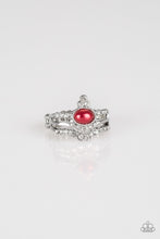 Load image into Gallery viewer, Paparazzi “Timeless Tiaras” Red Stretch Ring - Cindys Bling Boutique
