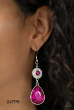 Load image into Gallery viewer, Paparazzi “Collecting My Royalties” Pink Dangle Earrings
