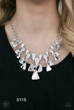 Load image into Gallery viewer, Paparazzi &quot;The Sands of Time&quot; Silver Necklace Earring

