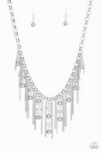 Load image into Gallery viewer, Paparazzi “Ever Rebellious” Silver Necklace Earring Set
