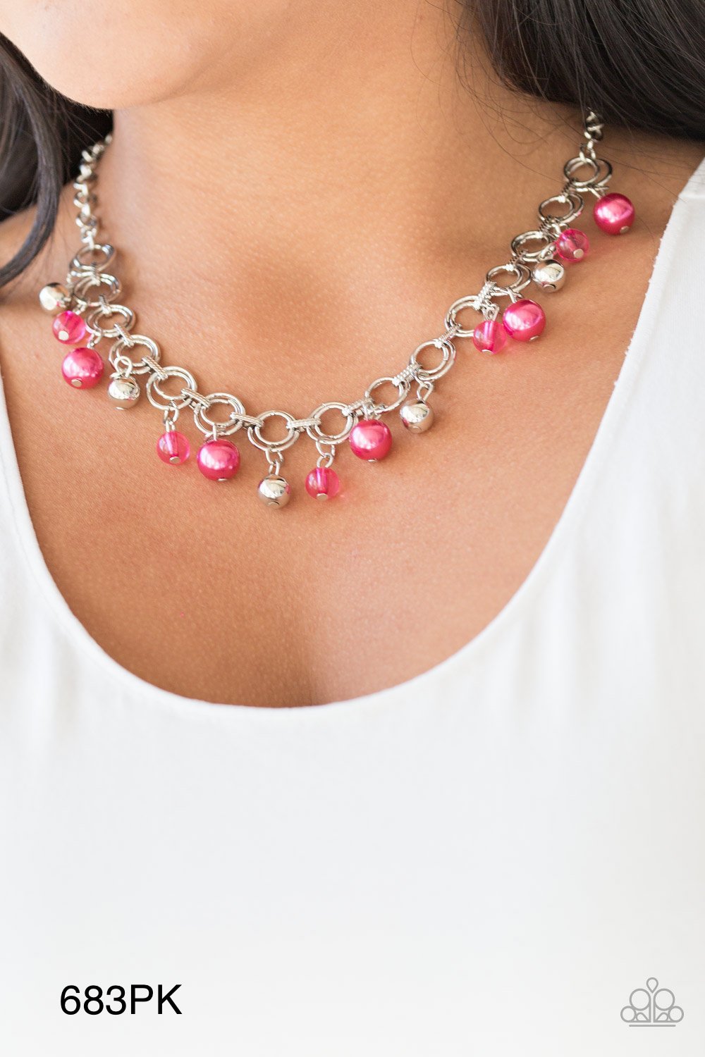 Paparazzi “Fiercely Fancy” Pink Necklace Earring Set - Cindysblingboutique