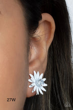 Load image into Gallery viewer, Paparazzi “Sunshiny DAIS-y” White Post Earrings
